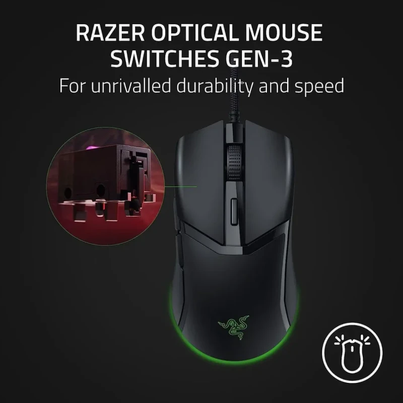 Razer Cobra Wired Gaming Mouse 58g Lightweight Design, Gen-3 Optical Switches, Chroma RGB Lighting, 8500 DPI Optical Sensor - Image 3