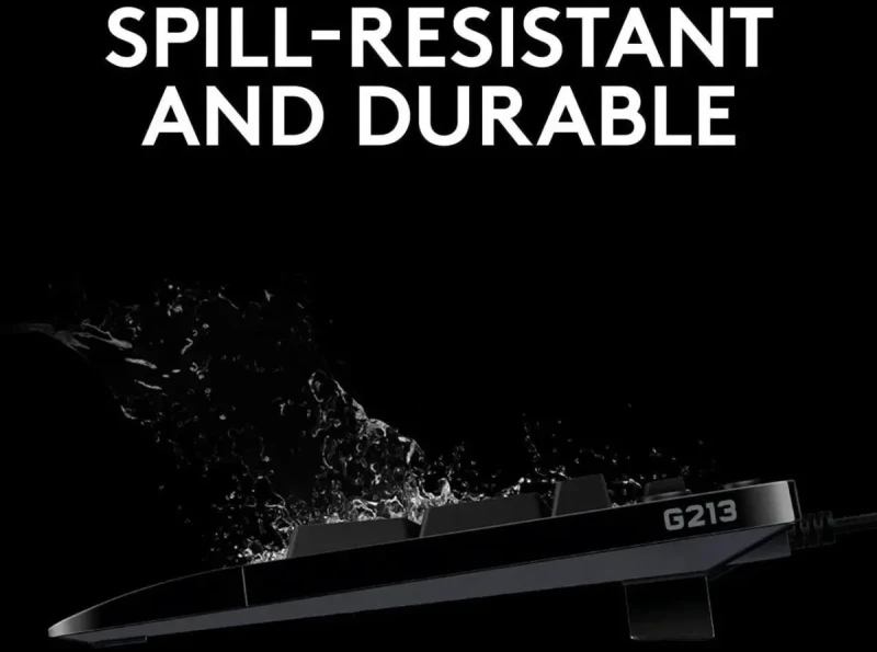 Logitech G213 Prodigy Gaming Keyboard, LIGHTSYNC RGB Backlit Keys, Spill-Resistant, Customizable Keys, Dedicated Multi-Media Keys – Black - Image 9