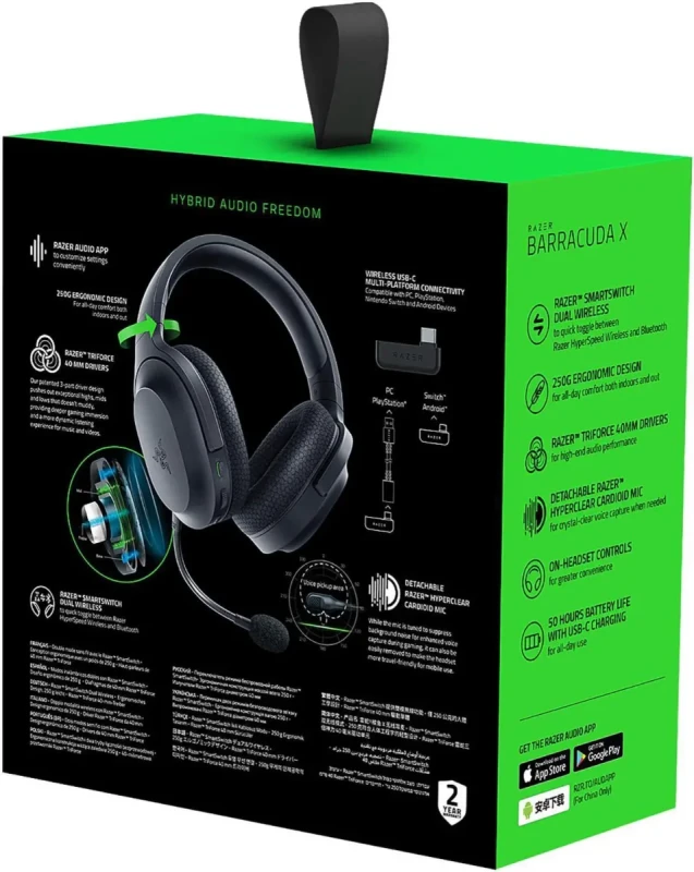 Razer Barracuda X Wireless Multi-platform Gaming and Mobile Headset - Black - Image 11