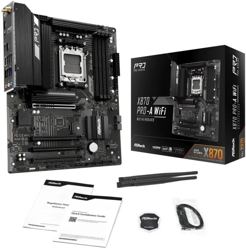 Asrock X870 Pro-A WIFI AM5 AMD X870 ATX Motherboard - Image 8