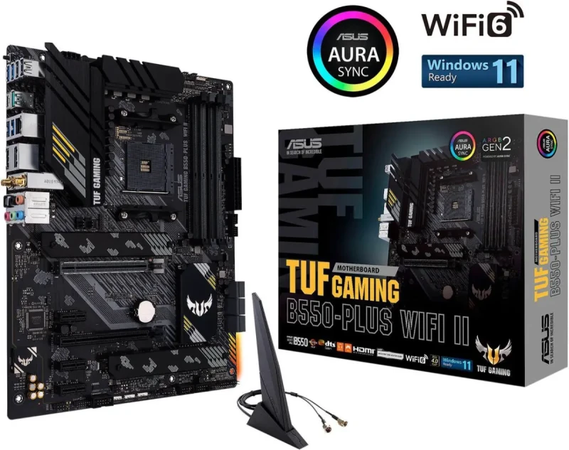ASUS TUF GAMING B550-PLUS WIFI II AM4 AMD B550 ATX AMD Motherboard - Image 2