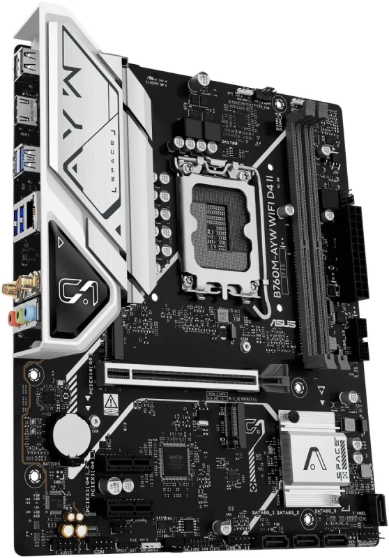 ASUS B760M-AYW WIFI D4 II LGA 1700 Intel B760 Micro ATX Motherboard - Image 6