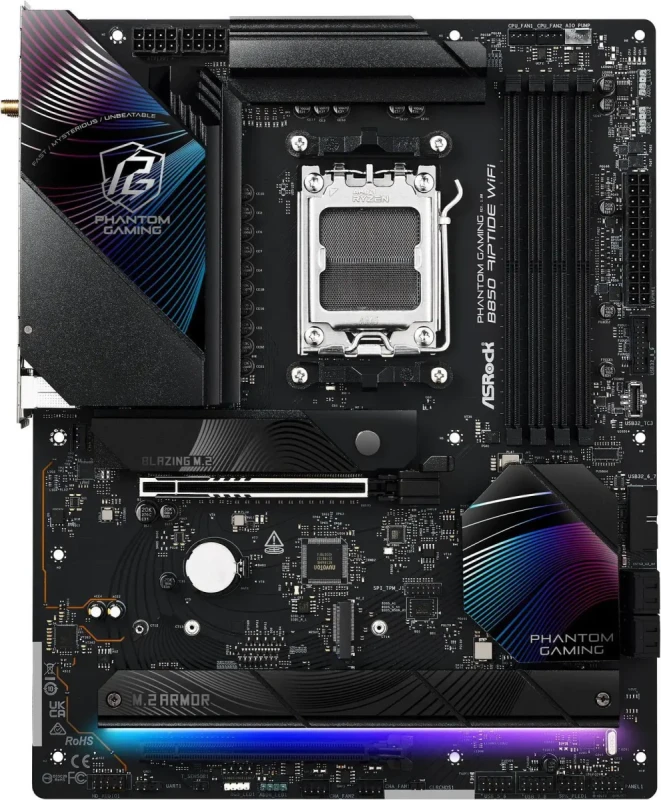 ASRock B850 RIPTIDE WIFI AM5 AMD B850 ATX Motherboard - Image 2