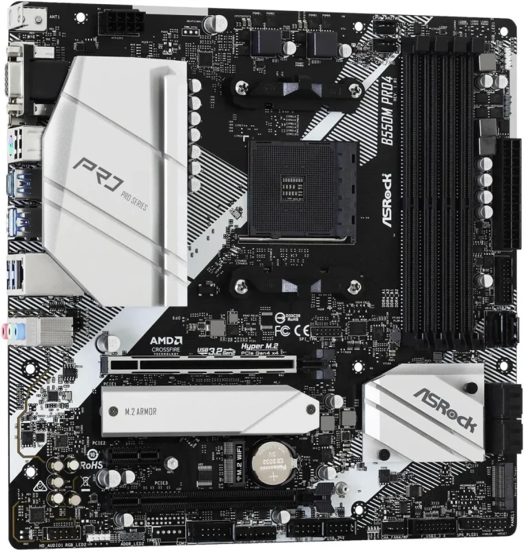 ASRock B550M PRO4 AM4 AMD B550 Micro ATX AMD Motherboard - Image 3