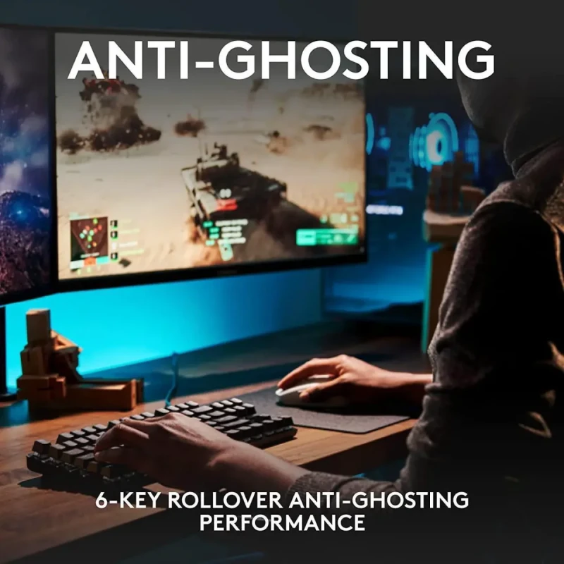 Logitech G413 TKL SE Mechanical Gaming Keyboard - Compact Backlit Keyboard with Tactile Mechanical Switches, Anti-Ghosting, Compatible with Windows, macOS - Black Aluminum - Image 6