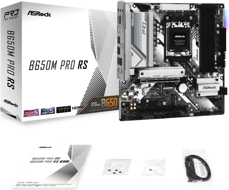 ASRock B650M PRO RS AM5 AMD B650 Micro ATX Motherboard - Image 2