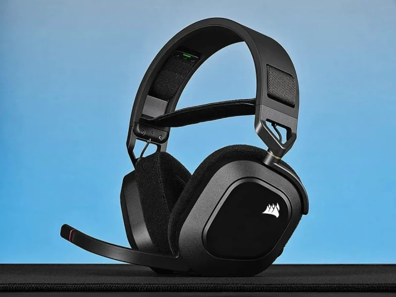 Corsair HS80 RGB WIRELESS Premium Gaming Headset with Dolby Atmos Audio (Low-Latency, Omni-Directional Microphone, 60ft Range, Up to 20 Hours Battery Life, PS5/PS4 Wireless Compatibility) Black - Image 10