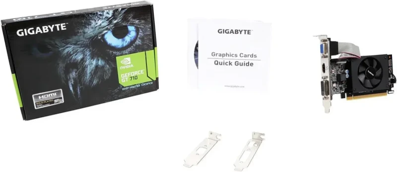 GIGABYTE GeForce GT 710 2GB DDR3 PCI Express 2.0 Low Profile Graphics Card GV-N710D3-2GL REV2.0 - Image 6