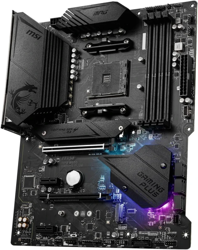 MSI MPG B550 GAMING PLUS AM4 AMD B550 USB 3.0 ATX AMD Motherboard - Image 3