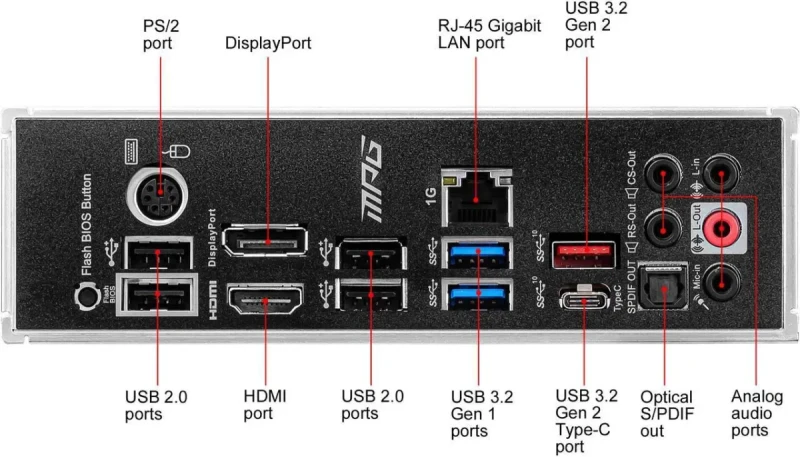 MSI MPG B550 GAMING PLUS AM4 AMD B550 USB 3.0 ATX AMD Motherboard - Image 7