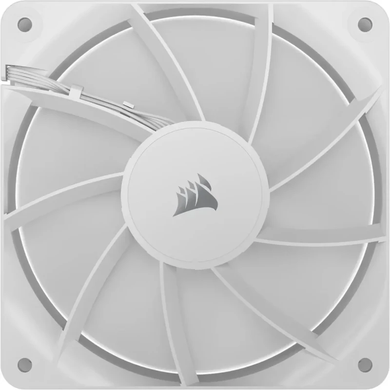 CORSAIR RS120 PWM 120mm Fan - White - Simplified Control - Daisy-Chain 4-Pin PWM Connection - Concentrated AirGuide Cooling - Magnetic Dome Bearing - Image 2