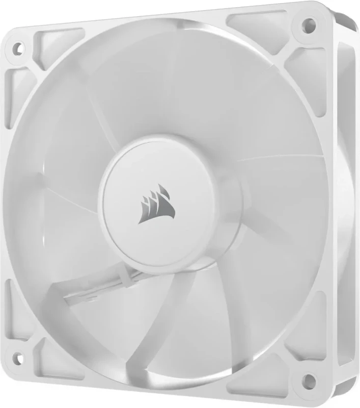 CORSAIR RS120 PWM 120mm Fan - White - Simplified Control - Daisy-Chain 4-Pin PWM Connection - Concentrated AirGuide Cooling - Magnetic Dome Bearing - Image 5