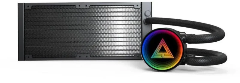 MONTECH LightFlow ARGB 240 CPU Liquid Cooler, 240mm AIO with Infinity Mirror Design, 3100RPM Pump, 2x120mm ARGB Fans, Intel & AMD Support (Black) - Image 6