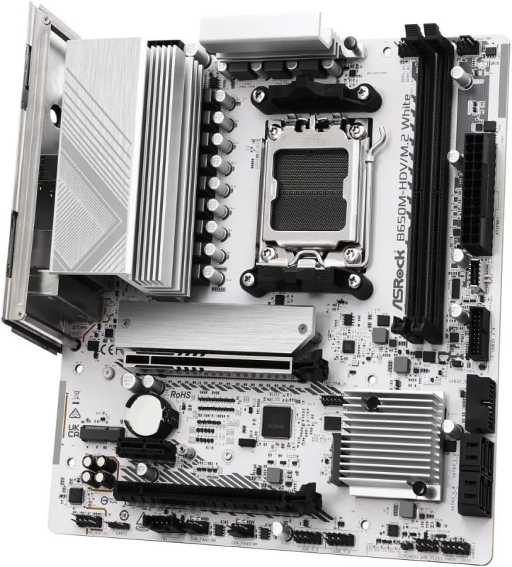 ASRock B650M-HDV/M.2 White AM5 AMD B650 Micro ATX Motherboard - Image 3