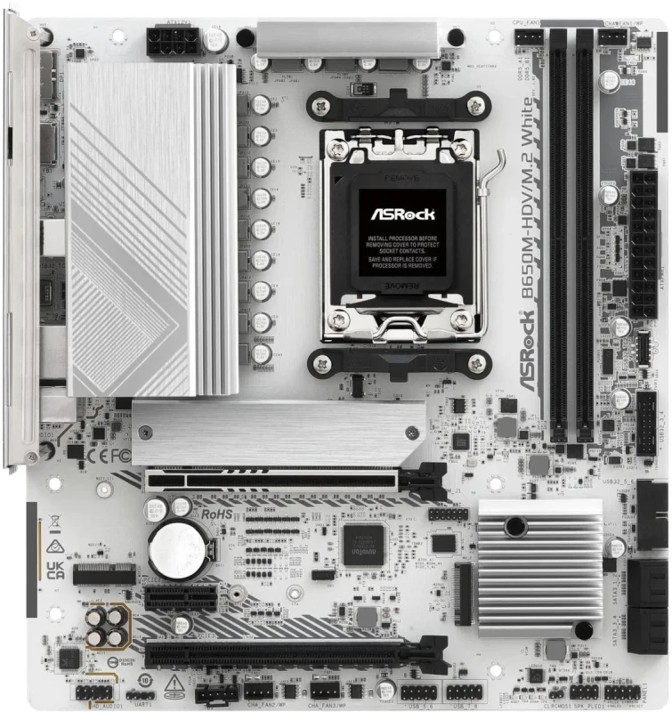 ASRock B650M-HDV/M.2 White AM5 AMD B650 Micro ATX Motherboard - Image 5