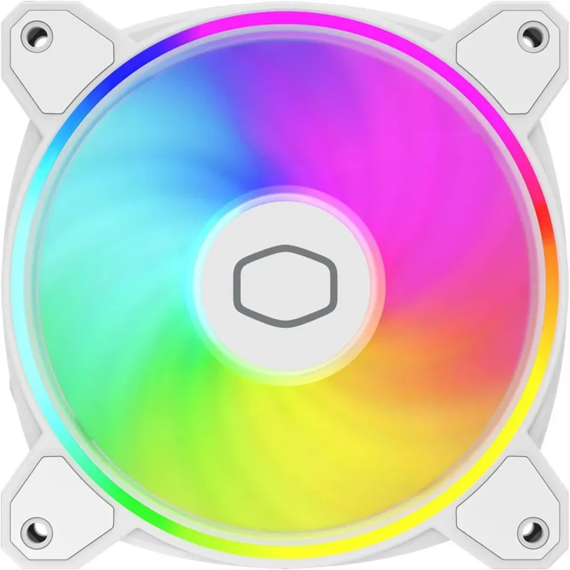 Cooler Master MasterFan MF120 Halo² White 3in1 PC Case|Liquid Cooler|Air Cooler Fan, Dual Loop Gen 2 ARGB LEDs Rings, Dynamic PWM 120mm 2,050 RPM, Air Balance Blades, Hybrid Frame (MFL-B2DW-213P2-R2) - Image 3
