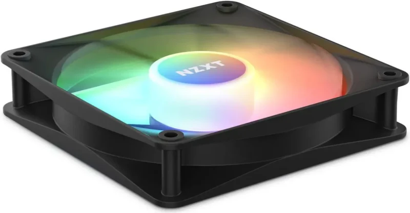 NZXT F120 RGB Core Fan - RF-C12SF-B1 - 120mm Hub-Mounted RGB Fan - Sublime RGB Lighting - PWM Control - Single, 120mm Case Fan - Black(573) Case Fans - Image 5