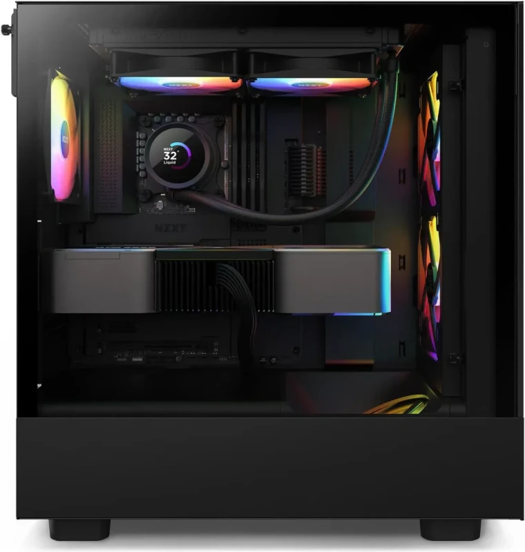 NZXT F120 RGB Core Fan - RF-C12SF-B1 - 120mm Hub-Mounted RGB Fan - Sublime RGB Lighting - PWM Control - Single, 120mm Case Fan - Black(573) Case Fans - Image 9