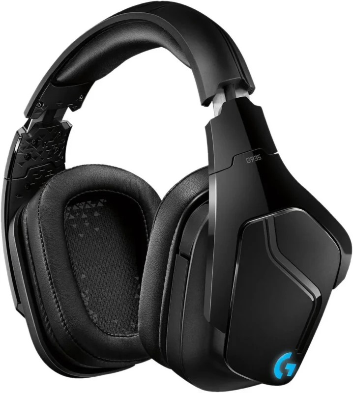 Logitech G935 Wireless DTS:X 7.1 Surround Sound LIGHTSYNC RGB PC Gaming Headset - Black/Blue - Image 4
