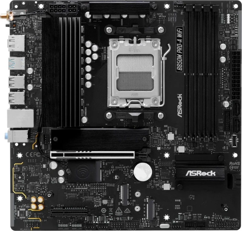 ASRock B850M PRO-A WIFI AM5 AMD B850 Micro ATX Motherboard - Image 2