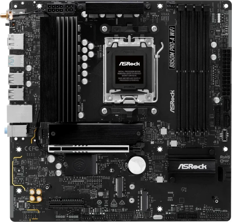 ASRock B850M PRO-A WIFI AM5 AMD B850 Micro ATX Motherboard - Image 3