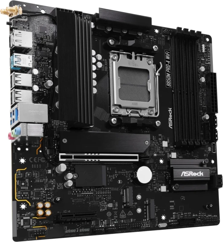 ASRock B850M PRO-A WIFI AM5 AMD B850 Micro ATX Motherboard - Image 4