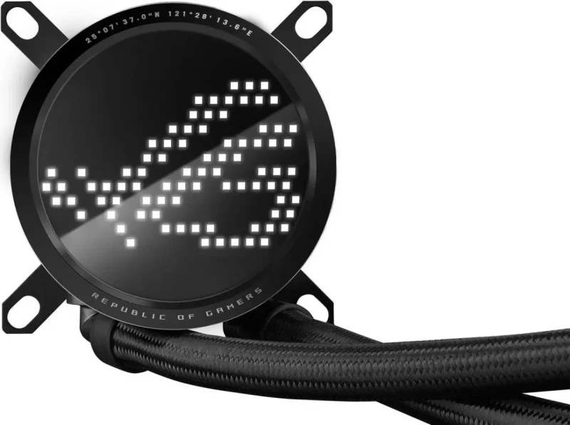 ASUS ROG RYUO III 240 ARGB AIO Liquid CPU Cooler 240mm Radiator, Asetek 8th gen pump solution, Anime Matrix LED Display and ROG AF 12S ARGB fan,Intel LGA 1851/1700/1200 & AMD AM5/AM4 Compatible - Image 3