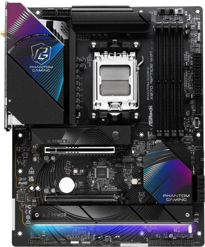 ASRock X870 RIPTIDE WIFI AM5 AMD X870 ATX Motherboard - Image 3