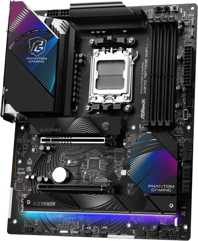 ASRock X870 RIPTIDE WIFI AM5 AMD X870 ATX Motherboard - Image 4