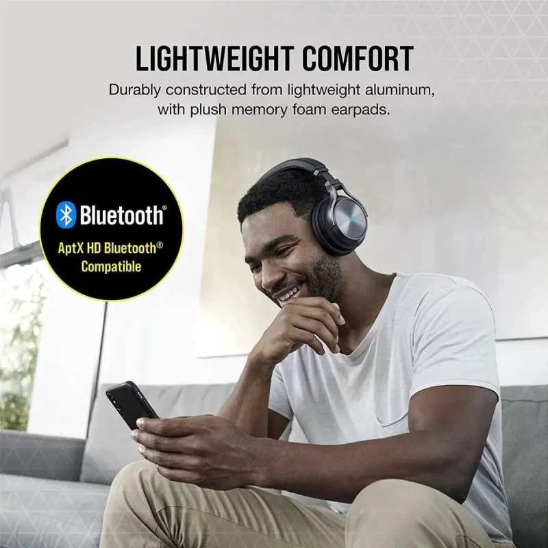 CORSAIR VIRTUOSO RGB WIRELESS XT High-Fidelity Gaming Headset with Bluetooth and Spatial Audio - Works with Mac, PC, PS5, PS4, Xbox series X/S - Slate - Image 3