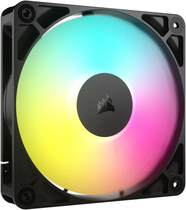 CORSAIR RS120 ARGB PWM 120mm Fans Triple Pack - Simplified Control - Daisy-Chain 4-Pin PWM and +5V ARGB Connections - Concentrated AirGuide Cooling - Magnetic Dome Bearing - Image 8