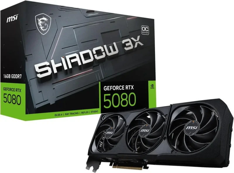 MSI SHADOW GeForce RTX 5080 16GB GDDR7 PCI Express 5.0 Graphics Card RTX 5080 16G SHADOW 3X OC - Image 11