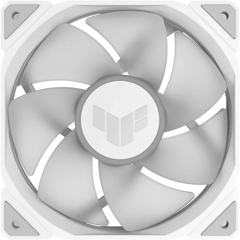 ASUS TUF Gaming TR120 120mm ARGB White Reverse Fan Blade Triple Pack 28mm Fan Frame, 2.75mm H2O Static Pressure, 76.3 CFM Airflow, Double-layer LED Array, Flexible Side Pattern, Aura Sync, PWM fan - Image 5