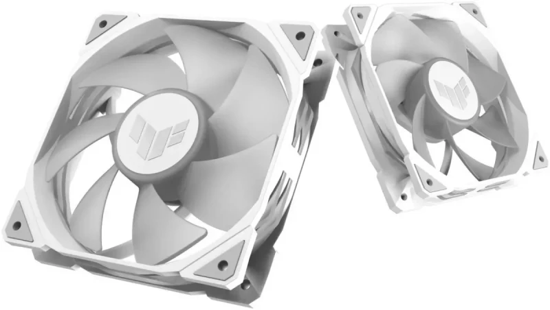 ASUS TUF Gaming TR120 120mm ARGB White Reverse Fan Blade Triple Pack 28mm Fan Frame, 2.75mm H2O Static Pressure, 76.3 CFM Airflow, Double-layer LED Array, Flexible Side Pattern, Aura Sync, PWM fan - Image 8
