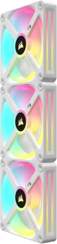 CORSAIR QX RGB Series, iCUE LINK QX120 RGB WHITE, 120mm Magnetic Dome RGB Fan, Starter  Kit - Image 2