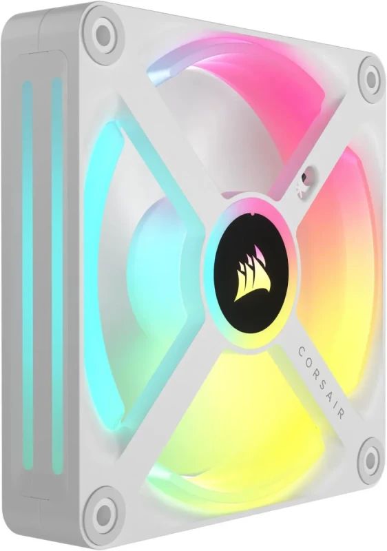 CORSAIR QX RGB Series, iCUE LINK QX120 RGB WHITE, 120mm Magnetic Dome RGB Fan, Starter  Kit - Image 7