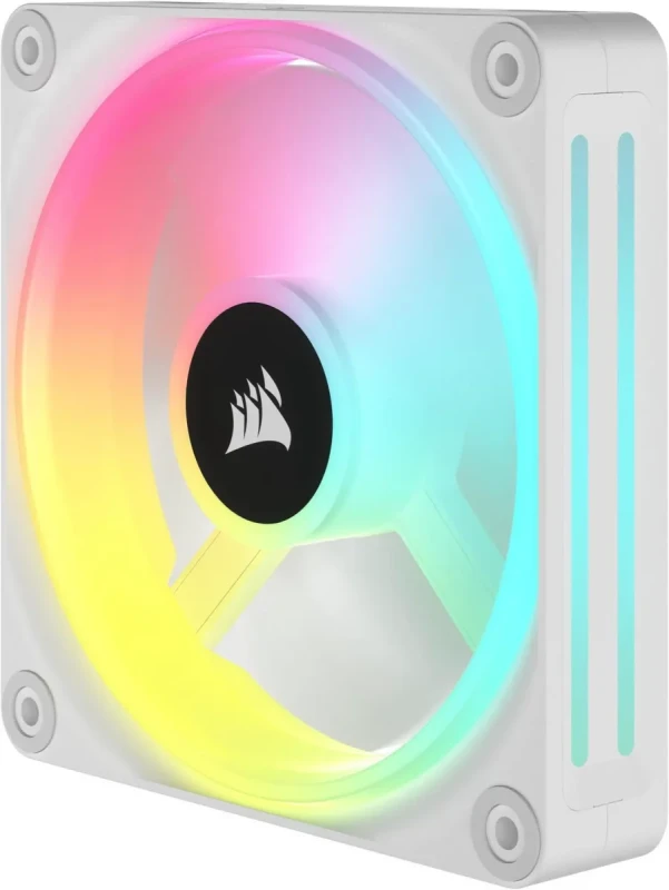 CORSAIR QX RGB Series, iCUE LINK QX120 RGB WHITE, 120mm Magnetic Dome RGB Fan, Starter  Kit - Image 9