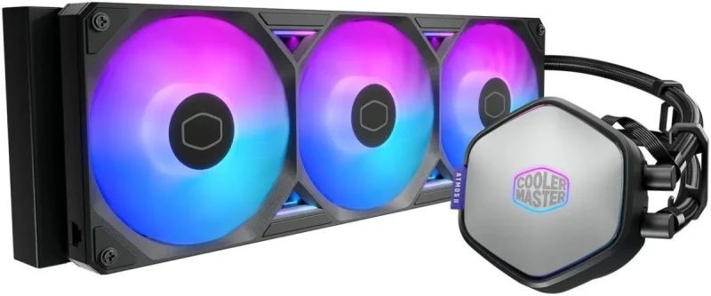 Cooler Master Atmos II 360 VRM Fan FreeForm 2.0  AIO CPU Liquid Cooler, VRM Fan, Dual Chamber Pump, 400mm Tubing, SickleFlow Edge 360 ARGB PWM, R9|Ultra 9, AMD Ryzen AM5, Intel LGA 1851 Platform - Image 11