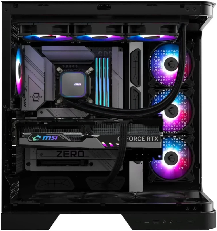 MSI MAG Coreliquid A13 240 Black - AIO ARGB Liquid Cooling - 240mm Radiator - Dual 120mm ARGB PWM Fans - EZ Connect - LGA 1700/1851/AM5/AM4 Compatible - Image 8