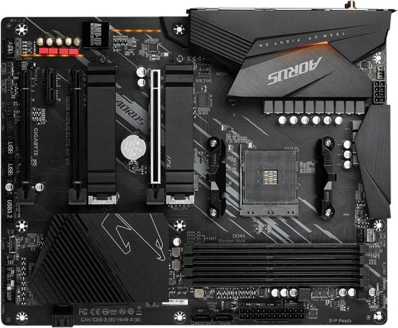 GIGABYTE B550 AORUS ELITE AX V2 AM4 AMD B550 ATX Motherboard with Dual M.2, SATA 6Gb/s, USB 3.2 Gen 2, 2.4/5 GHz Dual-Band, 2.5 GbE LAN, PCIe 4.0 - Image 3