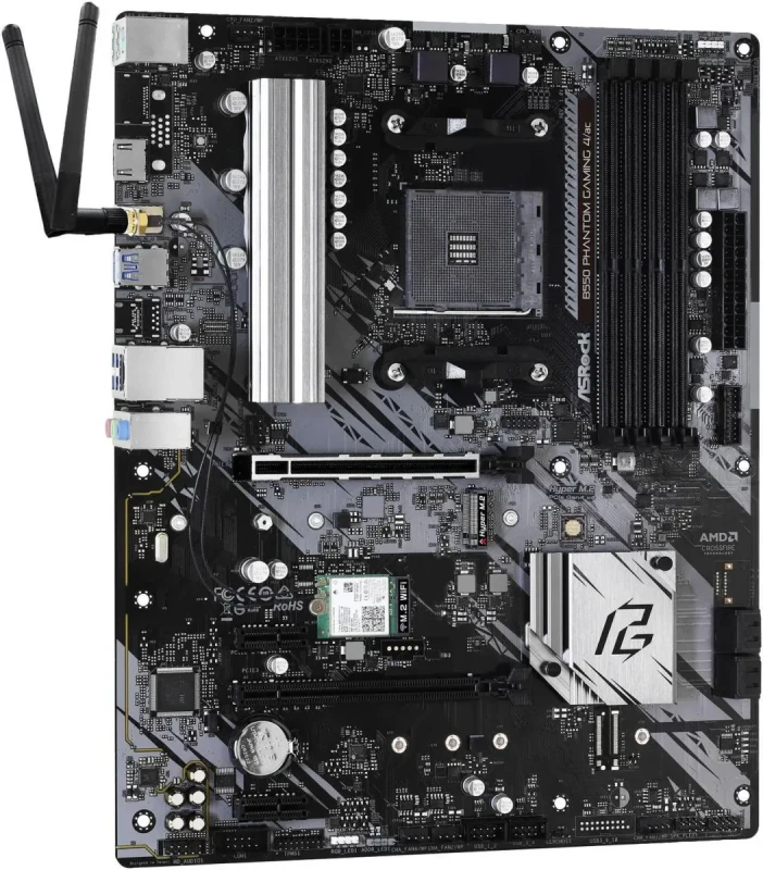 ASRock B550 Phantom Gaming 4/ac AM4 AMD B550 ATX AMD Motherboard - Image 4