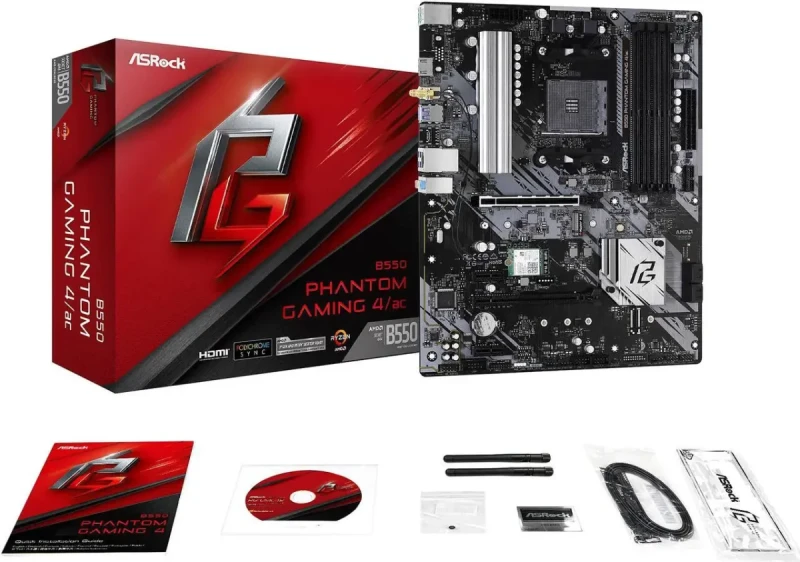 ASRock B550 Phantom Gaming 4/ac AM4 AMD B550 ATX AMD Motherboard - Image 8