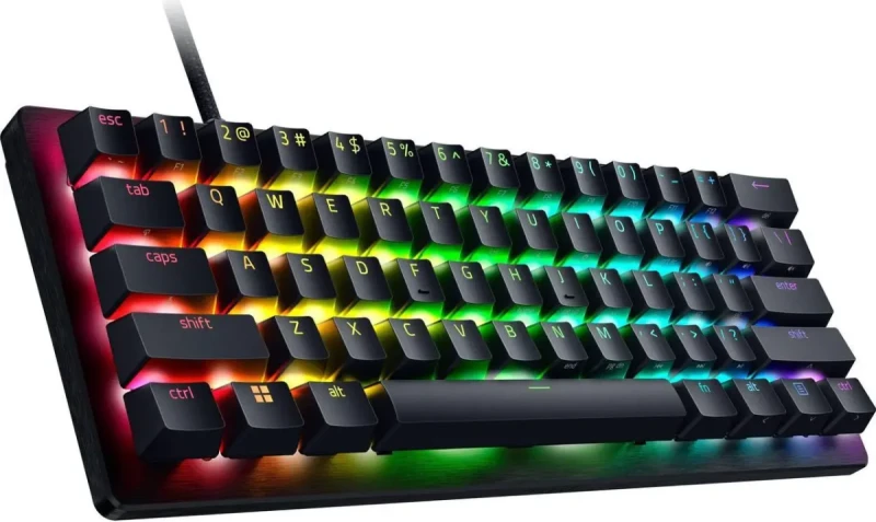 Razer Huntsman V3 Pro Mini 60% Esports Gaming Keyboard - Analog Optical Switches, Razer Snap Tap, Rapid Trigger, Adjustable Actuation, Dual-Purpose Mod Keys, Doubleshot PBT Keycaps - Black - Image 3