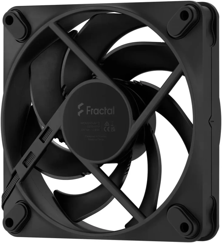 Fractal Design Momentum 12 PWM Black 120 mm FDB (Fluid Dynamic Bearing) PC Case Fan - Image 2
