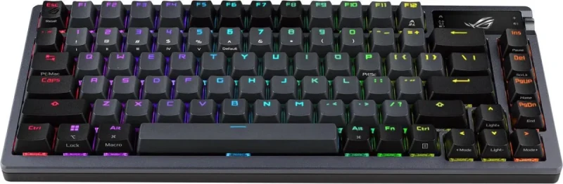 ASUS ROG Azoth 75 Wireless DIY Custom Gaming Keyboard, OLED display, Gasket-Mount, Three-Layer Dampening, Hot-Swappable Pre-lubed ROG NX Snow Switches & Keyboard Stabilizers, PBT Keycaps, RGB - Image 4