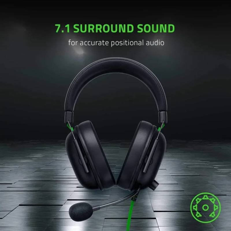 Razer BlackShark V2 X Gaming Headset: 7.1 Surround Sound Capable - 50mm Drivers - Memory Foam Cushion - for PC, PS4, Nintendo Switch - 3.5mm Headphone Jack - Classic Black - Image 2