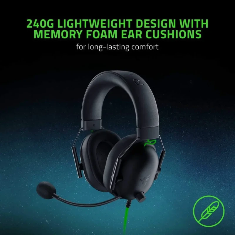 Razer BlackShark V2 X Gaming Headset: 7.1 Surround Sound Capable - 50mm Drivers - Memory Foam Cushion - for PC, PS4, Nintendo Switch - 3.5mm Headphone Jack - Classic Black - Image 3
