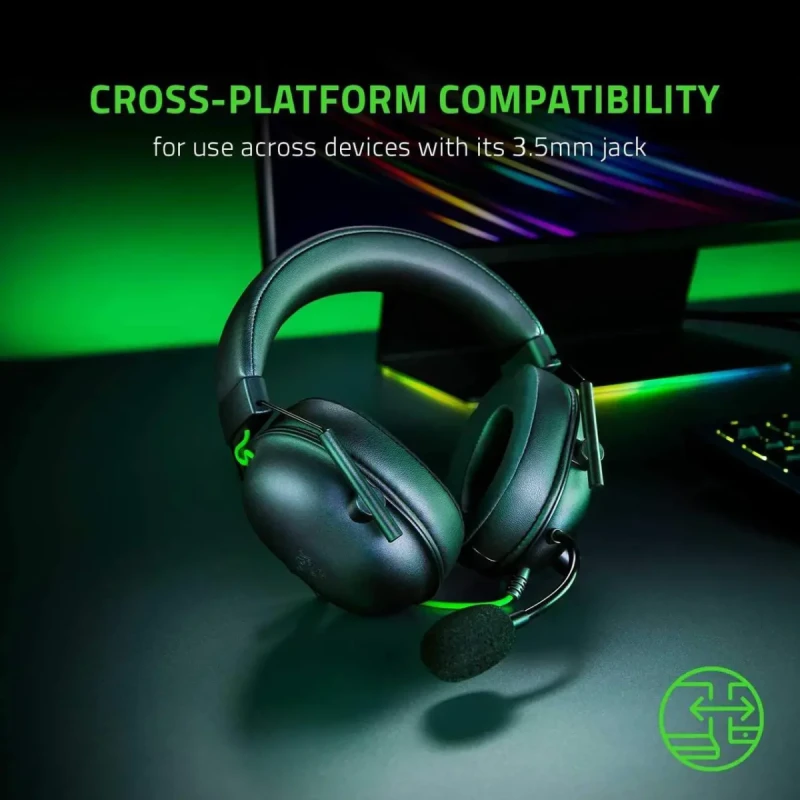 Razer BlackShark V2 X Gaming Headset: 7.1 Surround Sound Capable - 50mm Drivers - Memory Foam Cushion - for PC, PS4, Nintendo Switch - 3.5mm Headphone Jack - Classic Black - Image 4