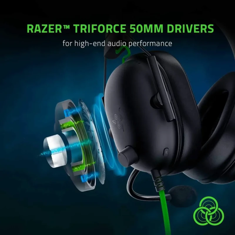 Razer BlackShark V2 X Gaming Headset: 7.1 Surround Sound Capable - 50mm Drivers - Memory Foam Cushion - for PC, PS4, Nintendo Switch - 3.5mm Headphone Jack - Classic Black - Image 5
