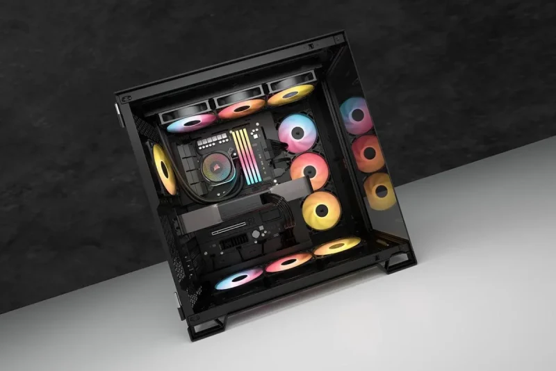 CORSAIR RS120-R ARGB 120mm PWM Reverse Fans Triple Pack – Reverse Fan  Blade – Eight Vibrant RGB LEDs – Magnetic Dome Bearing – Daisy-Chain 4-Pin  PWM and +5V ARGB Connections - Image 5